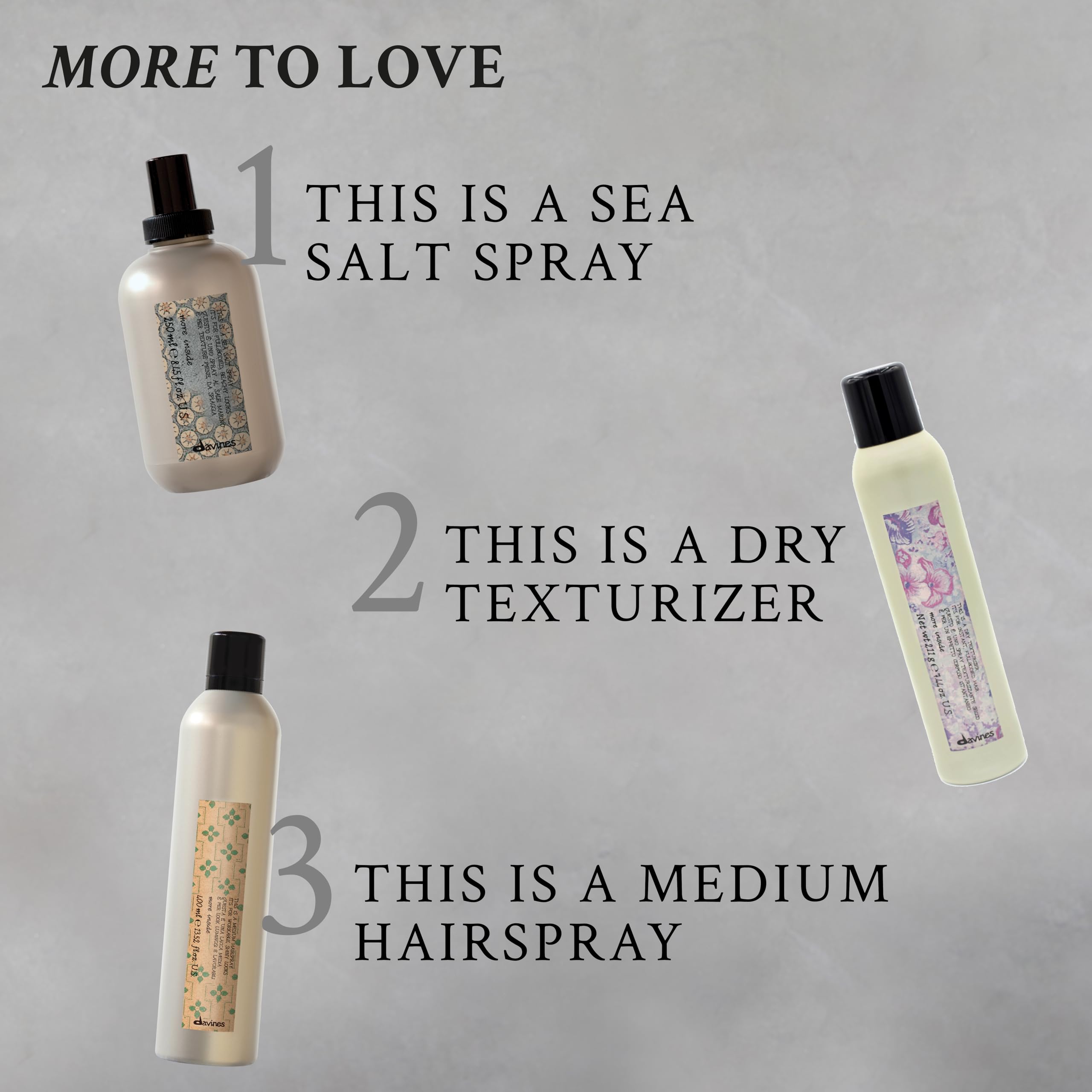 Davines serúm junto a objetos para mostrar tamaño real y portabilidad
