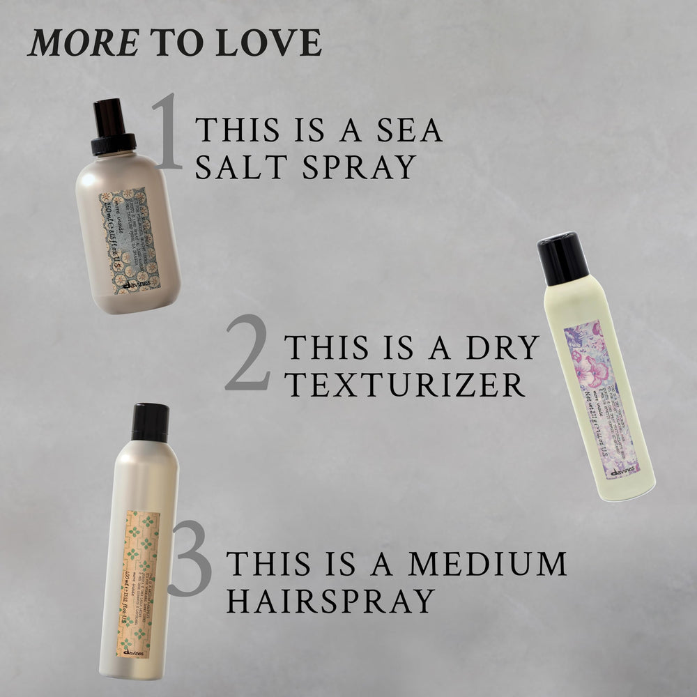Davines serúm junto a objetos para mostrar tamaño real y portabilidad