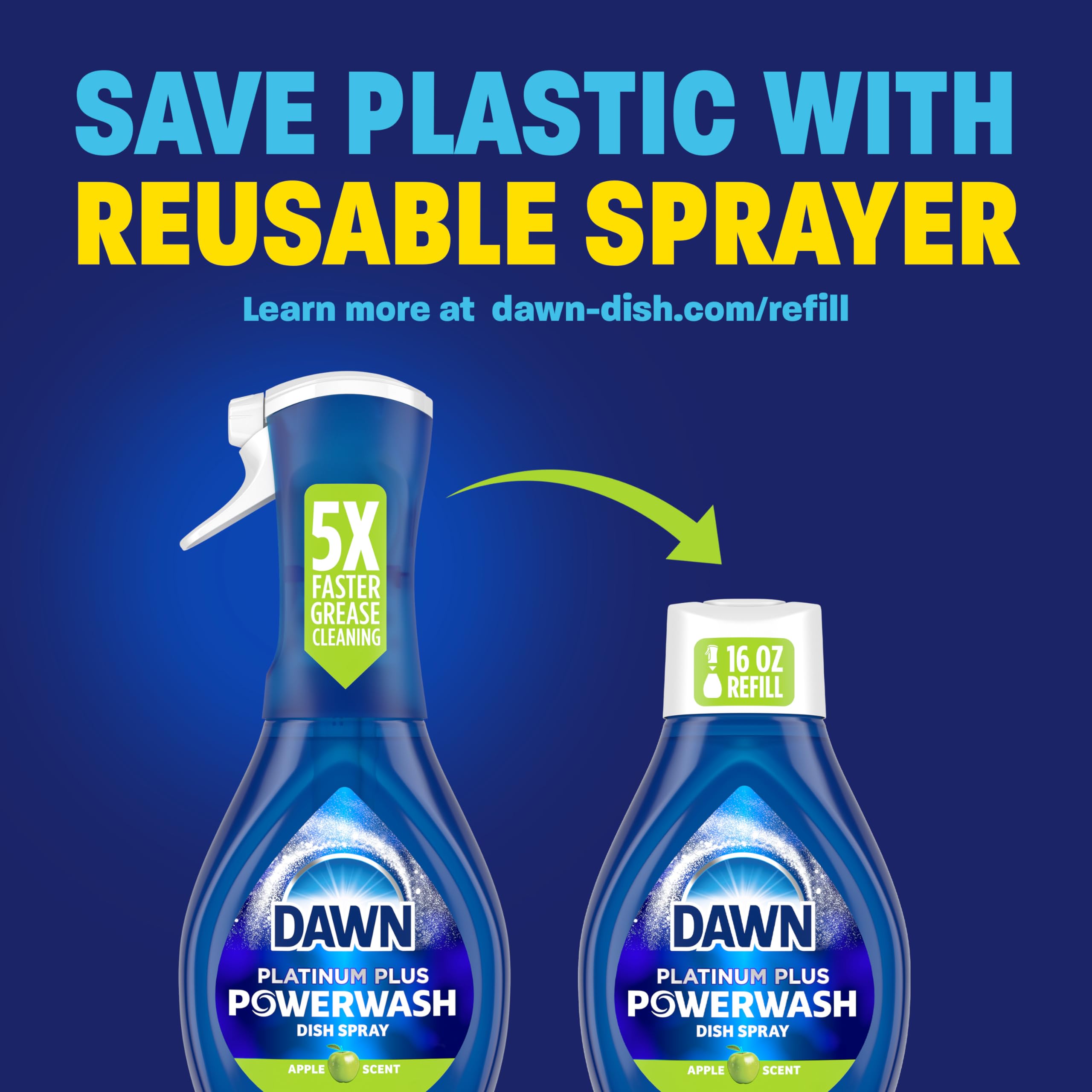 Clean blender jar after Dawn spray demonstrating effective removal of residue