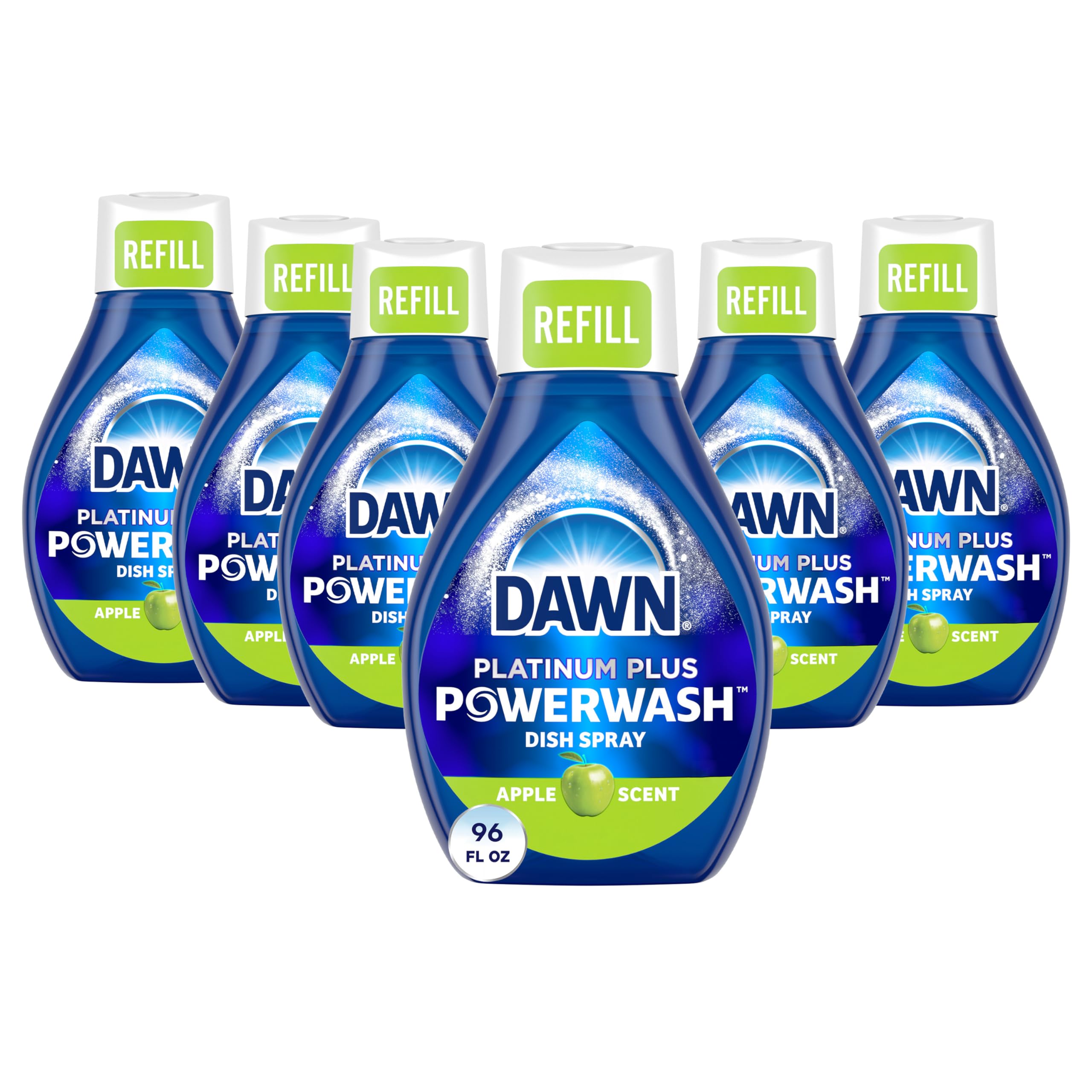 Dawn bottle front packaging showing product and faster grease cleaning benefit
