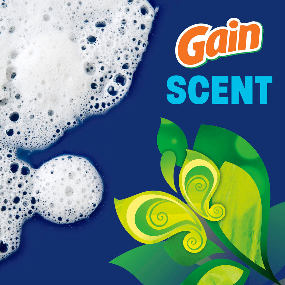 Escena de cocina con Dawn Powerwash Gain en mesa, estilo de vida y limpieza rápida