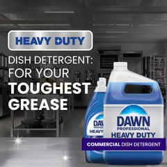 Dawn PRO etiqueta en primer plano con instrucciones y ventaja de corte de grasa