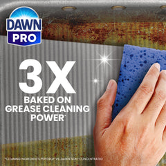 Dawn PRO textura de espuma activa que facilita el despegue de suciedad difícil