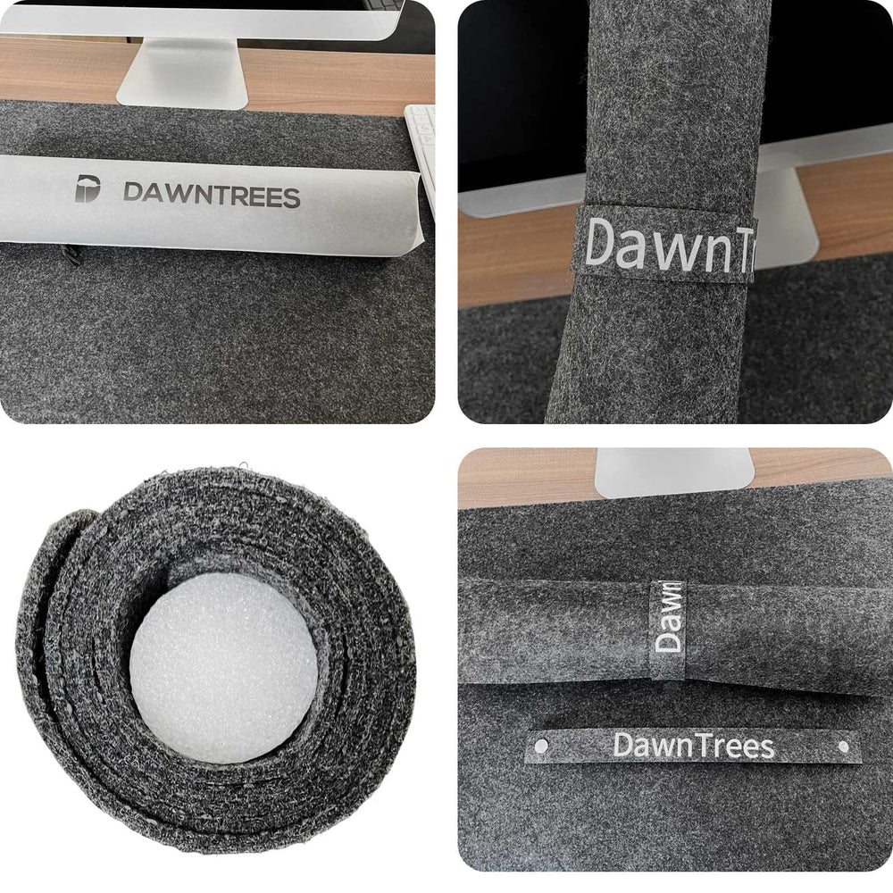 DAWNTREES ambiente minimalista de oficina con alfombrilla que mejora estética