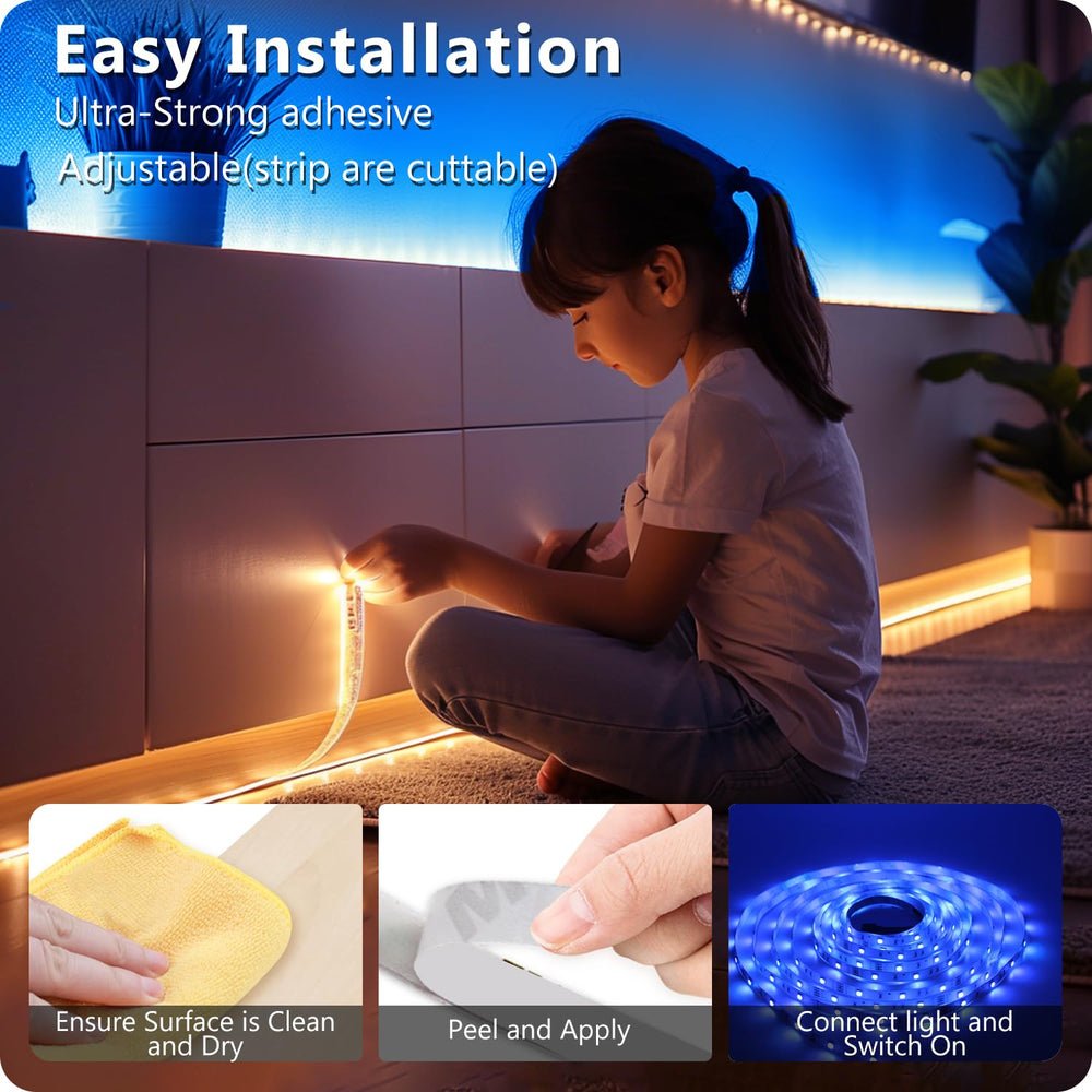 DAYBETTER ambiente de dormitorio con luces sincronizadas para ambiente festivo
