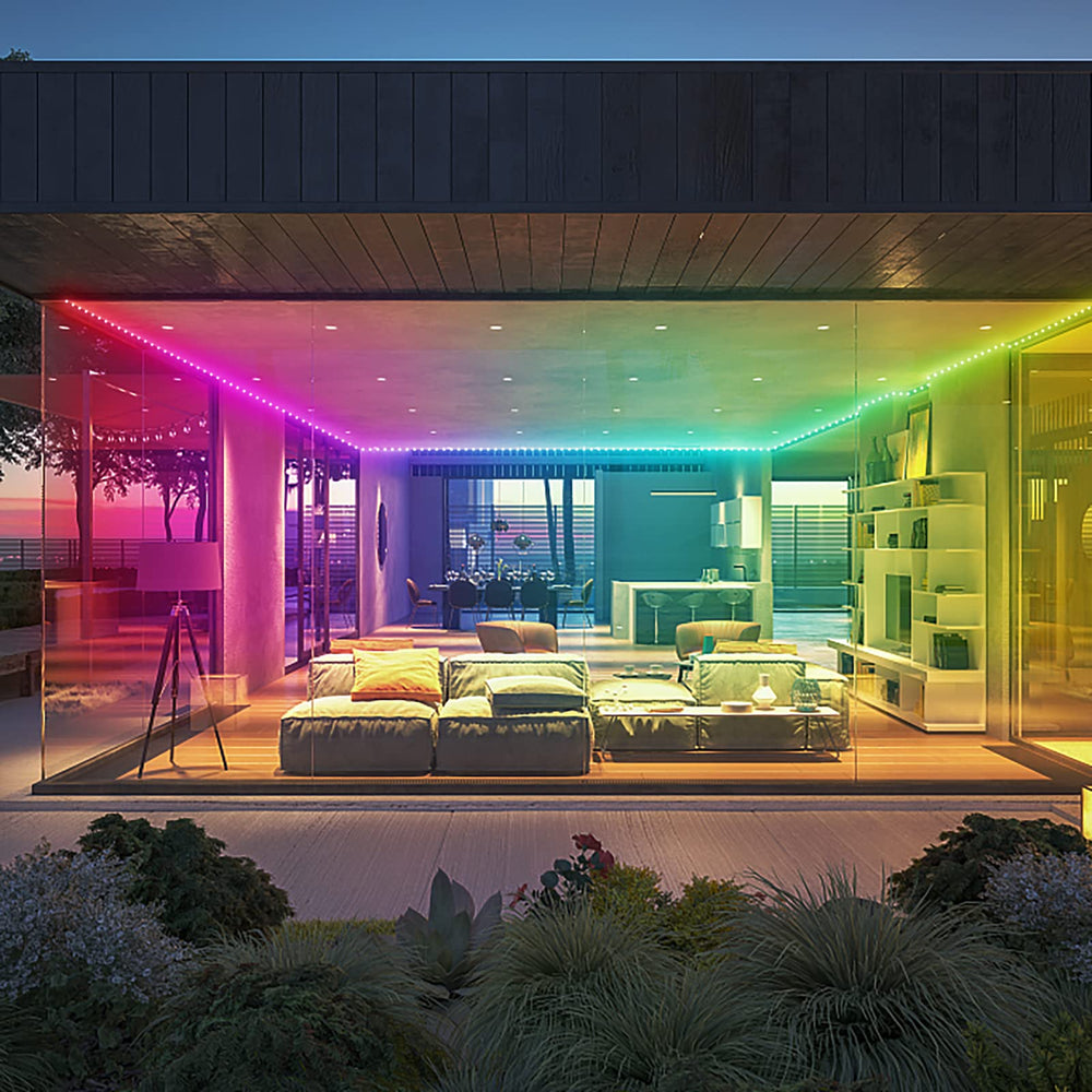DAYBETTER escena de fiesta con luces RGB dinámicas y vibrantes