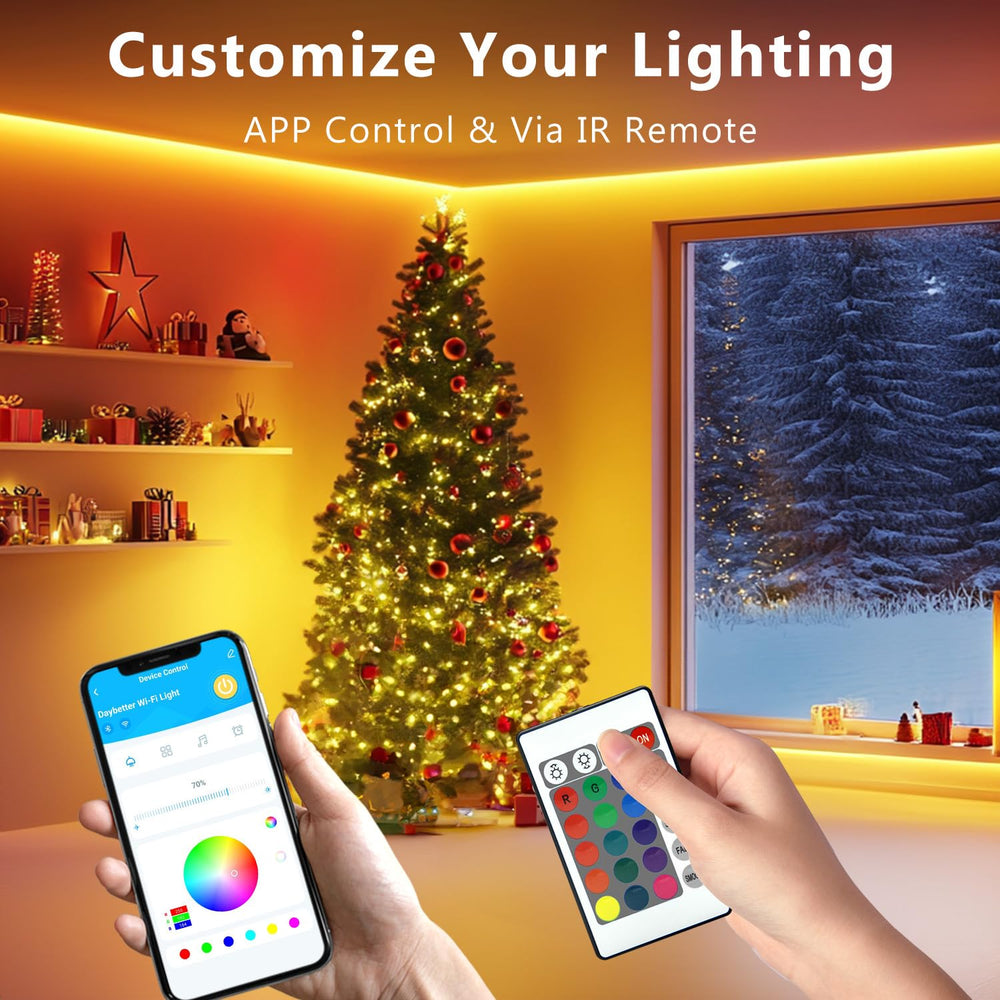 DAYBETTER detalle de LEDs multicolor que muestra brillo y tono ajustable
