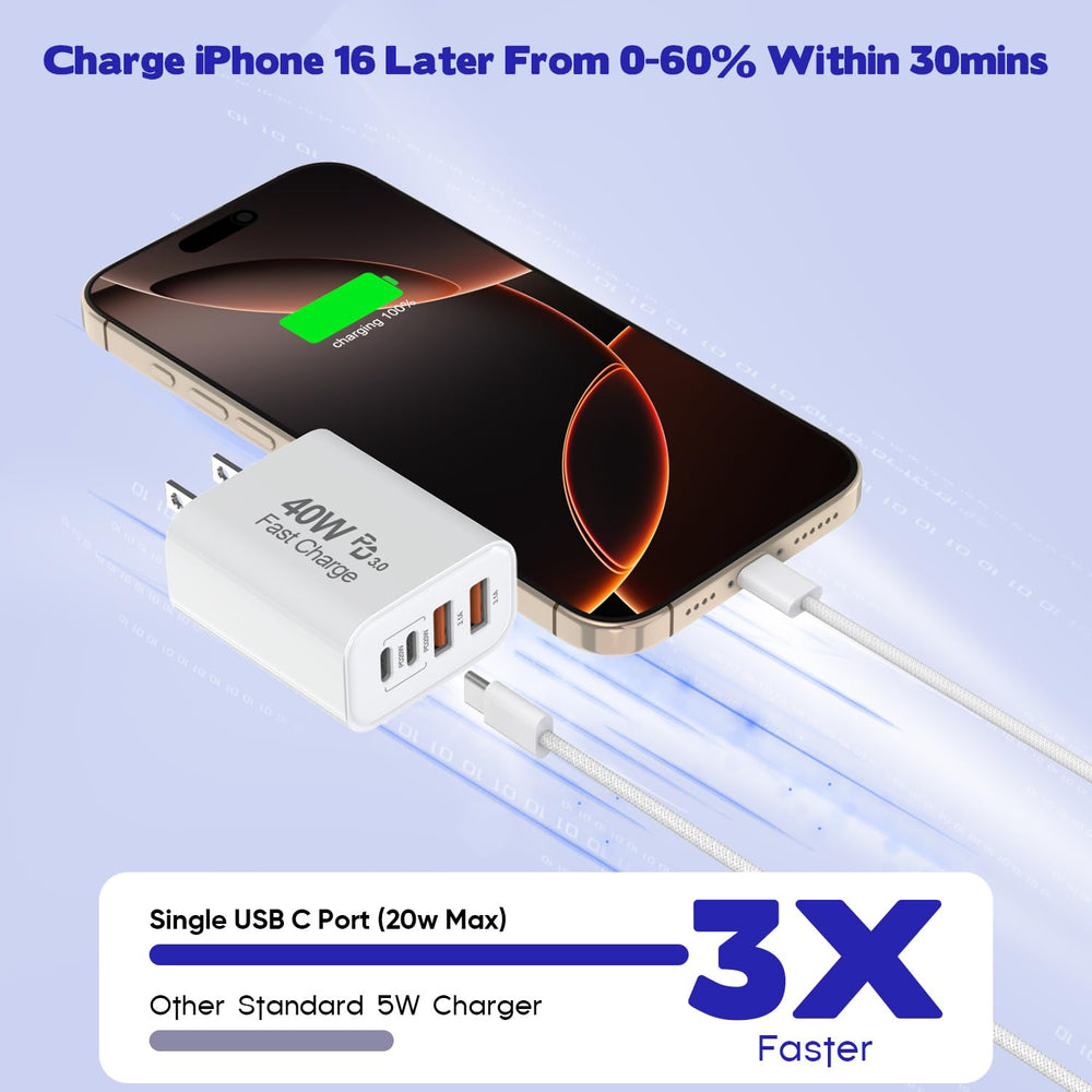 Dazana textura del cable trenzado 10FT resistente que previene desgastes y torsiones