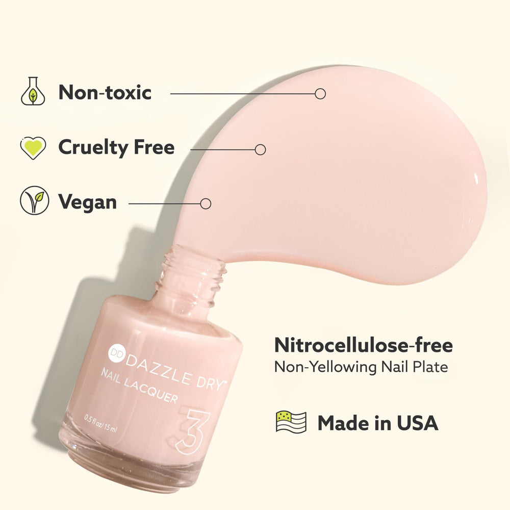 Aplicación de Dazzle Dry en uñas para mejor adherencia del esmalte