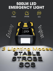 DBPOWER Z07 linterna LED en uso iluminando maniobra nocturna eficazmente