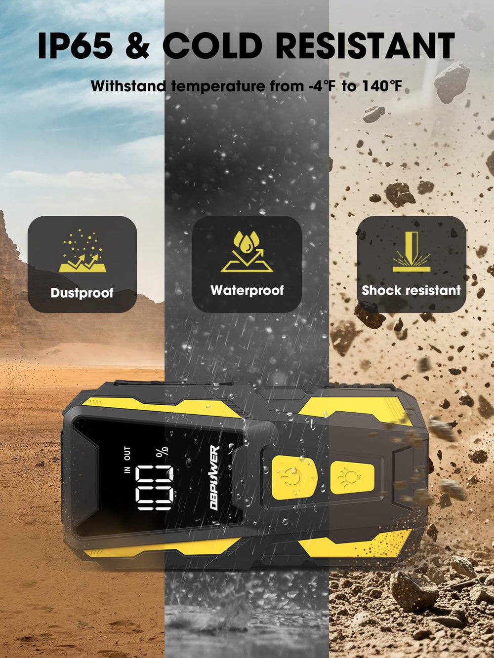 DBPOWER Z07 puertos USB y tipo C para carga rápida de dispositivos