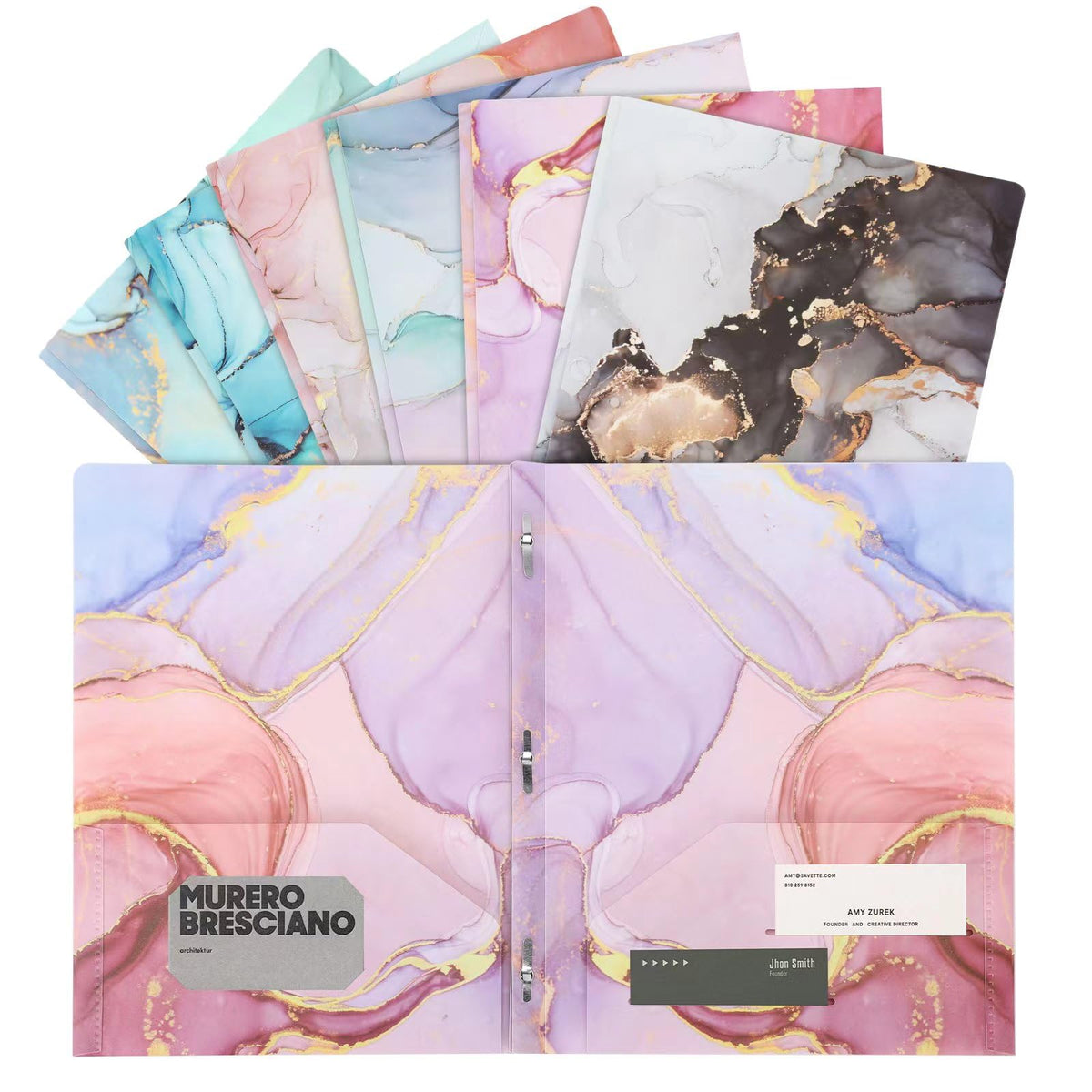 Ddaowanx carpeta frontal estilo mármol mostrando diseño elegante y organización