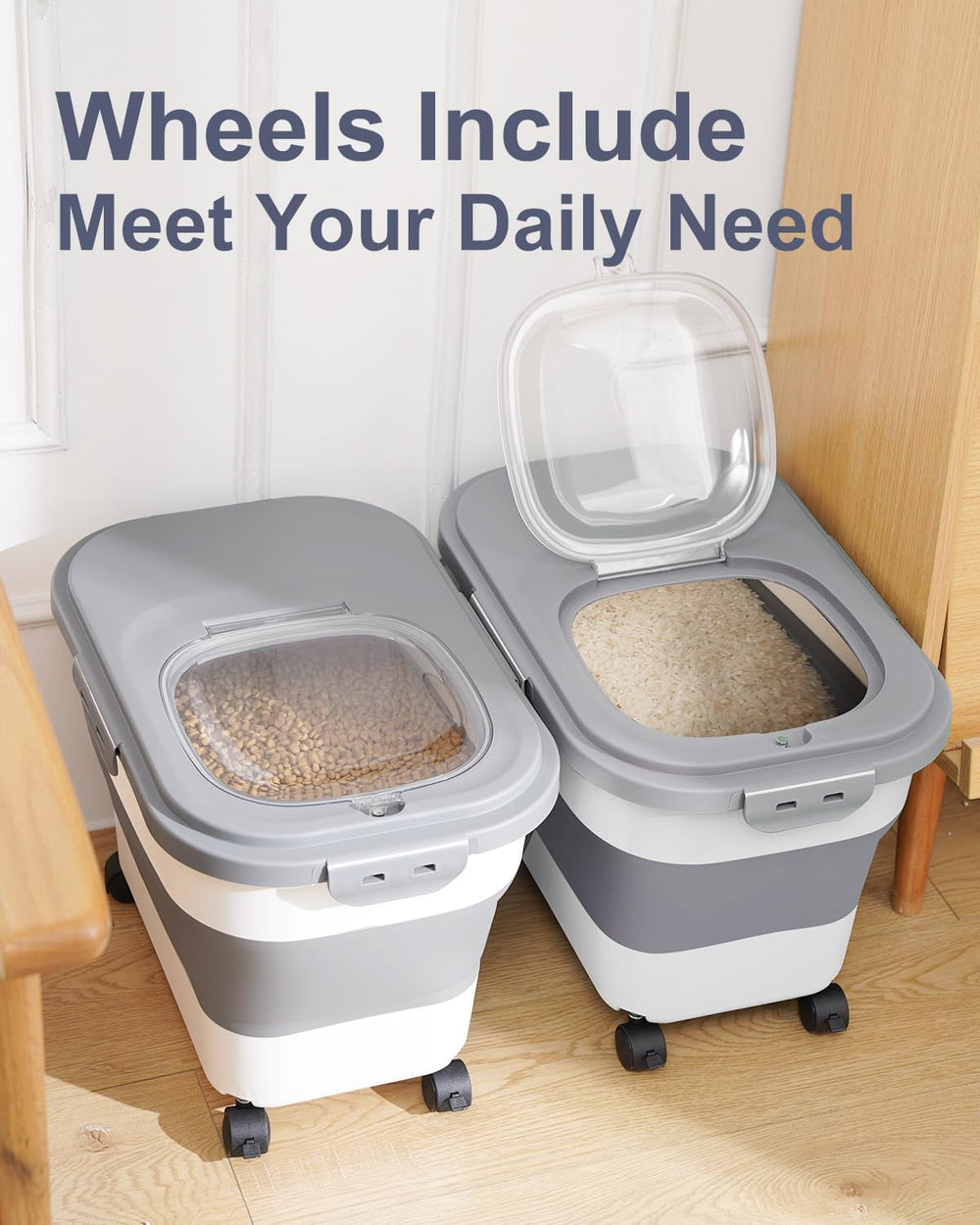 DDMOMMY contenedor plegado comparado con desplegado para ahorro espacio