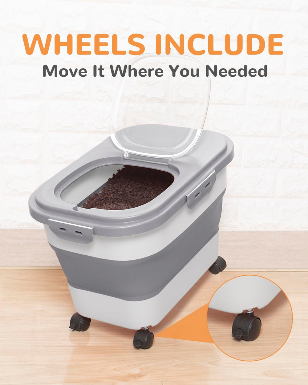 DDMOMMY ruedas desmontables que facilitan mover el contenedor