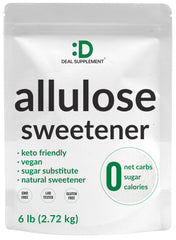 DEAL SUPPLEMENT envase frontal con allulose, práctico y a granel