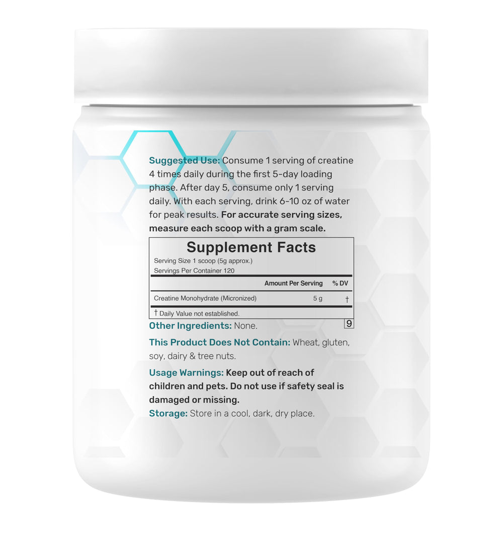 Comparación de tamaño del bote DEAL SUPPLEMENT mostrando 600 g y rendimiento