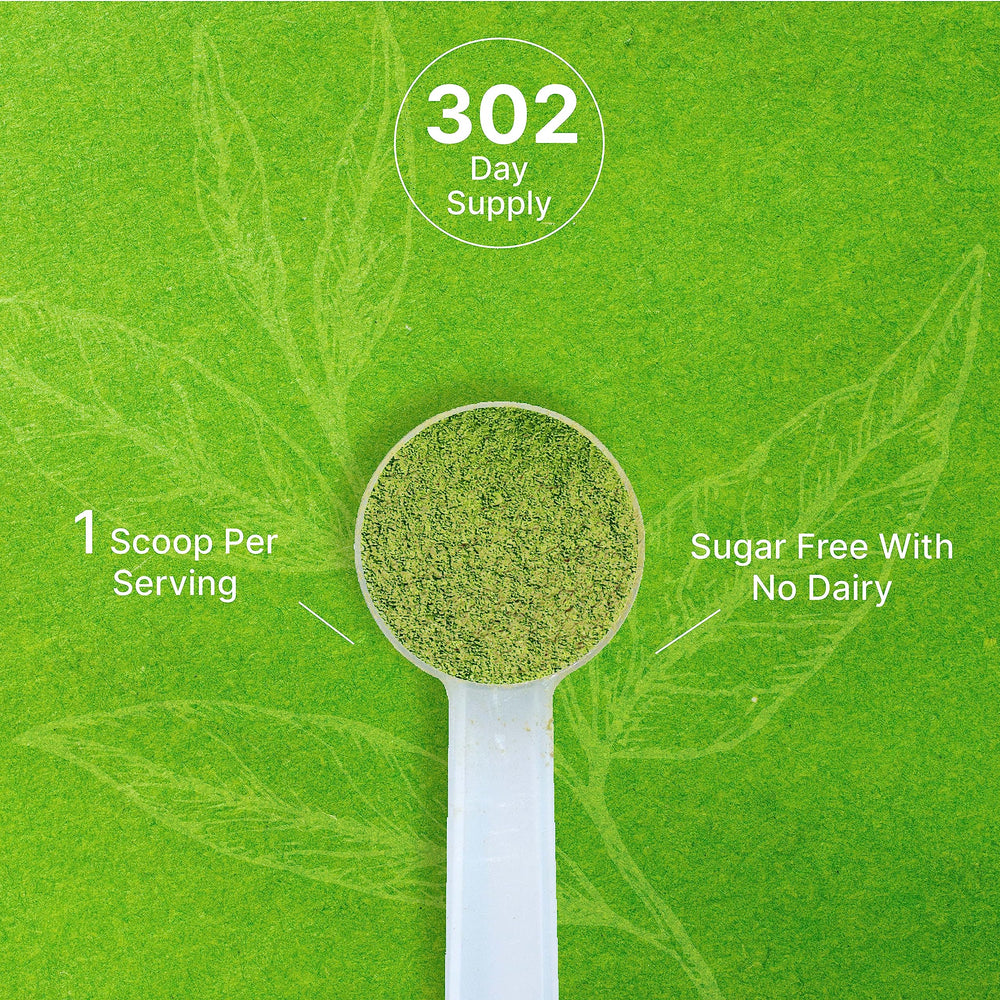 DEAL SUPPLEMENT batido verde preparado, ilustrando mezcla fácil y aporte versátil en recetas