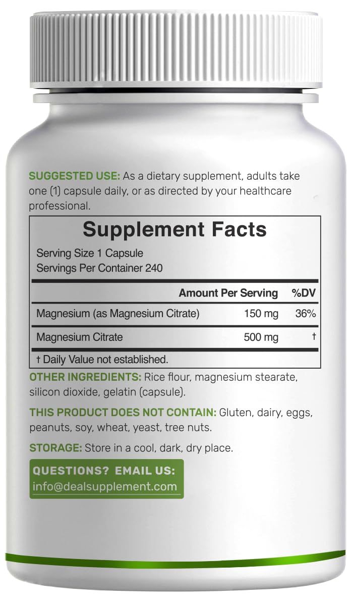 DEAL SUPPLEMENT etiqueta nutricional clara resalta ingredientes