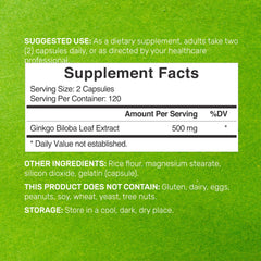 DEAL SUPPLEMENT cápsulas de ginkgo en primer plano, fácil de tragar