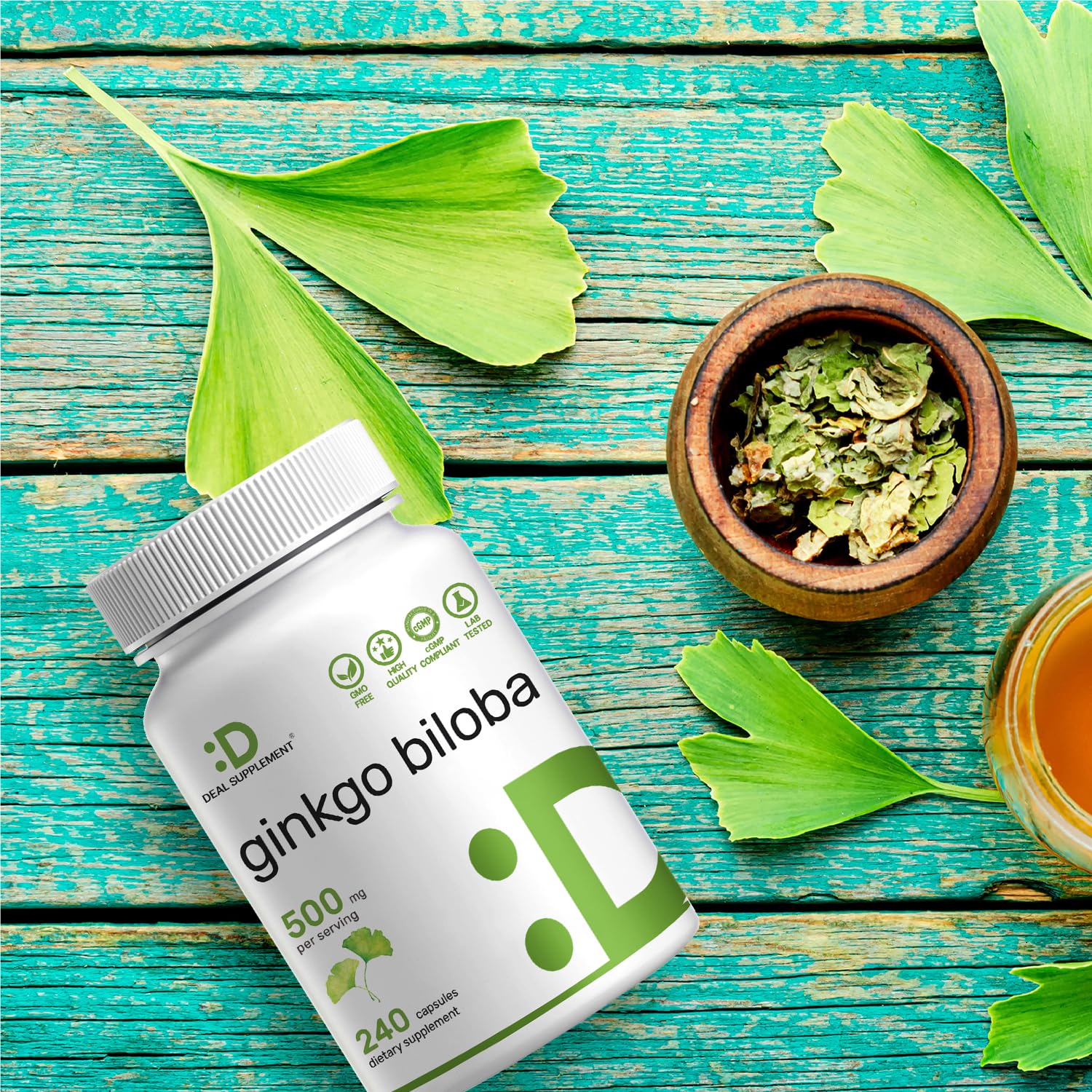 DEAL SUPPLEMENT etiqueta con información de estandarización y no GMO