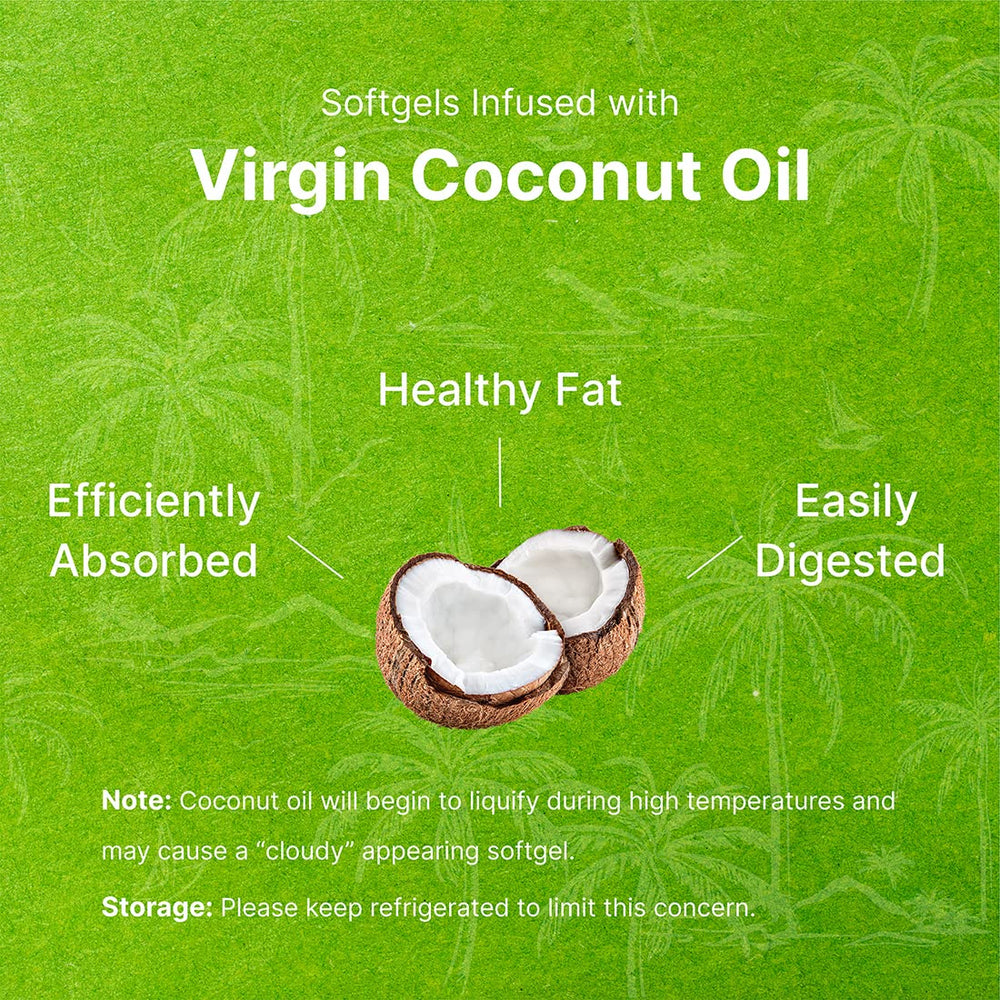 Deal Supplement aceite de coco virgen usado como base para mejor absorción