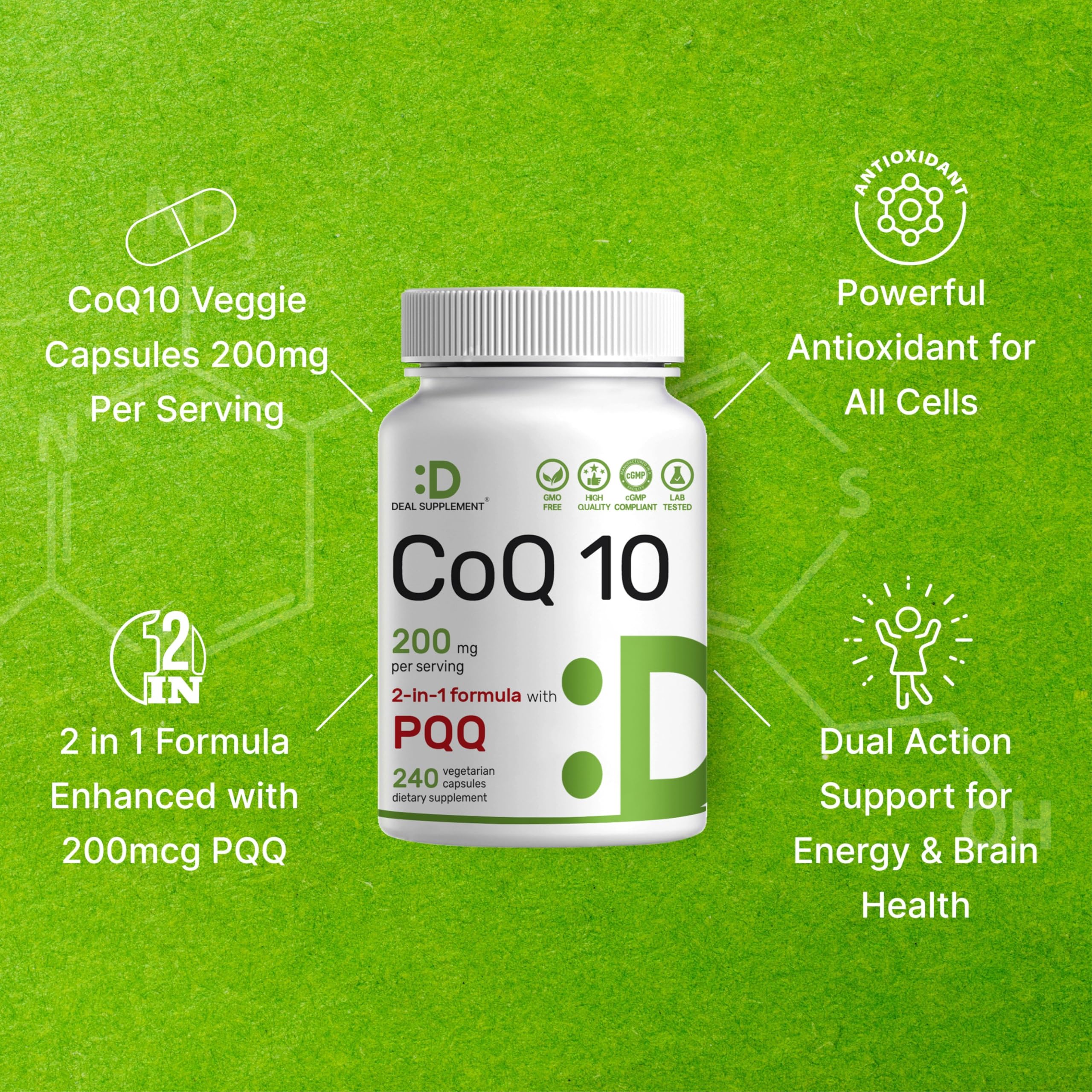 DEAL SUPPLEMENT etiqueta con ingredientes y dosificación visibles para confianza