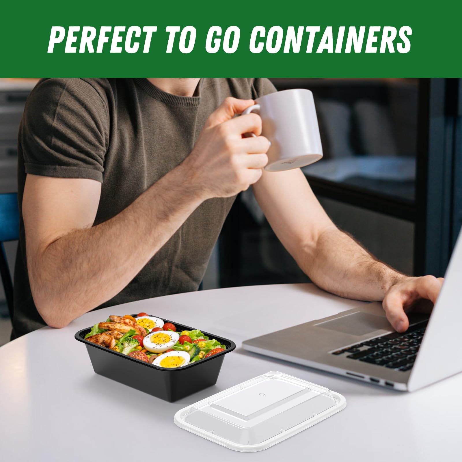 Dealusy envases con comida listos para llevar, ideal para almuerzos y preparación semanal