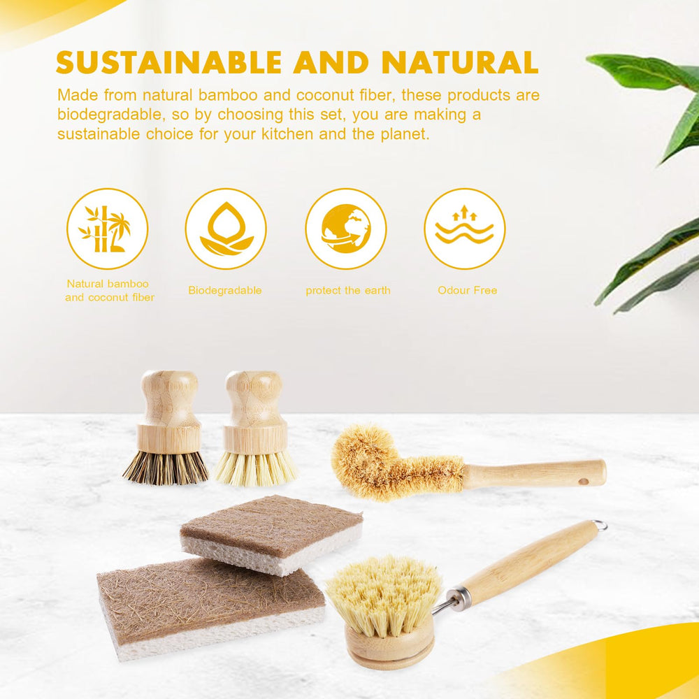 DEBETOOL ambiente de cocina con el set en uso promoviendo limpieza sostenible
