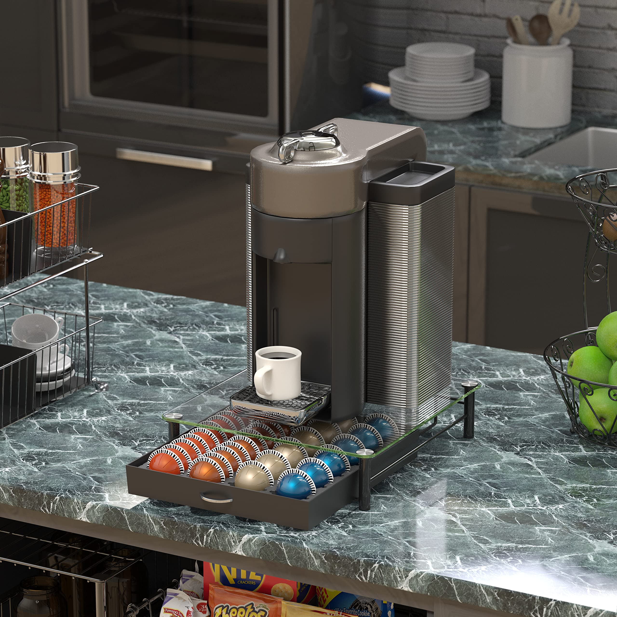 Deco Brothers porta cápsulas en ambiente de cocina moderno y ordenado