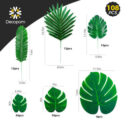 Decopom detalle de textura de hoja Monstera que parece real