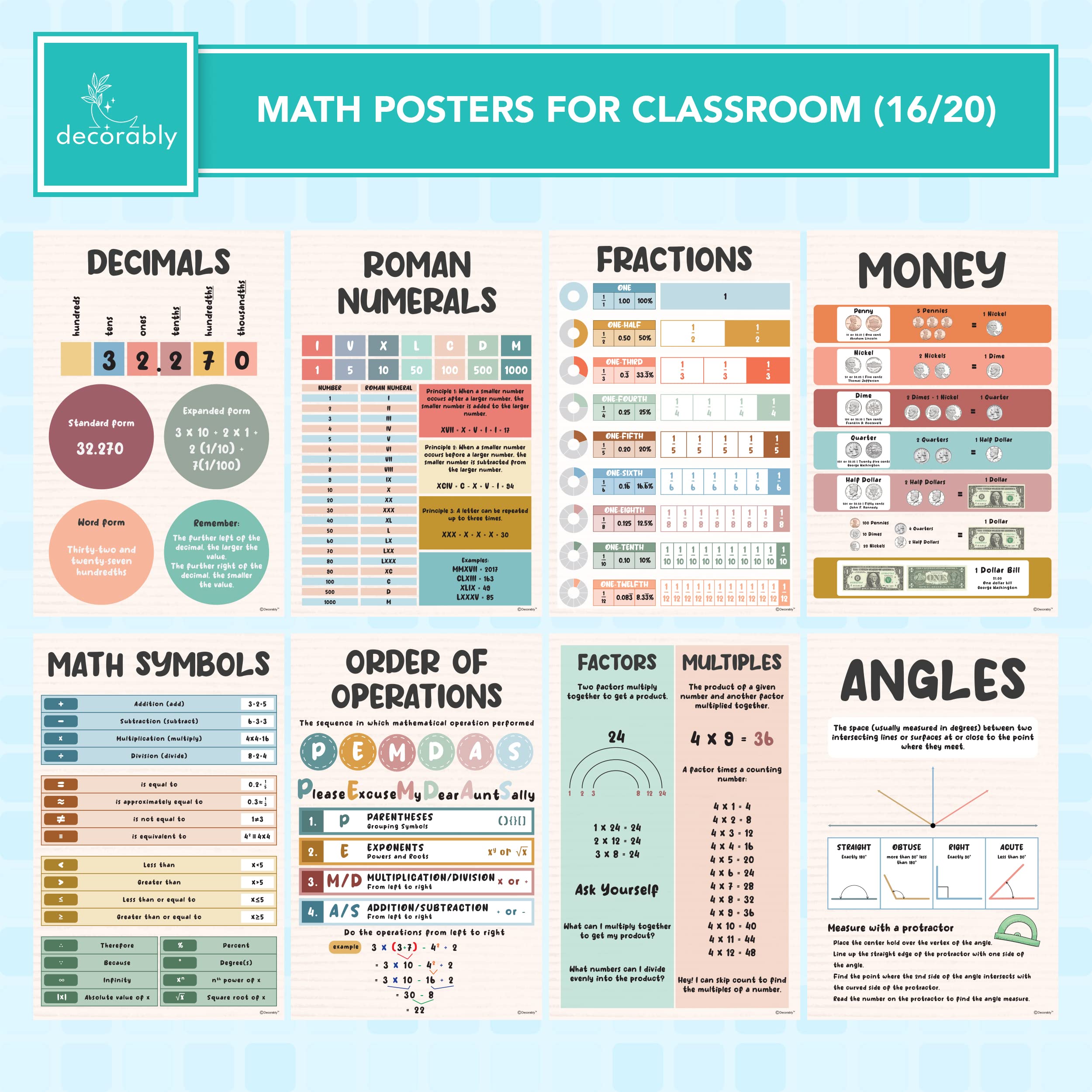 Decorably póster colocado en aula mostrando uso práctico y accesibilidad