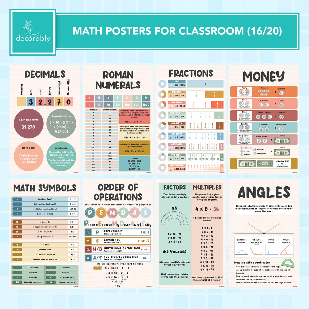 Decorably póster colocado en aula mostrando uso práctico y accesibilidad