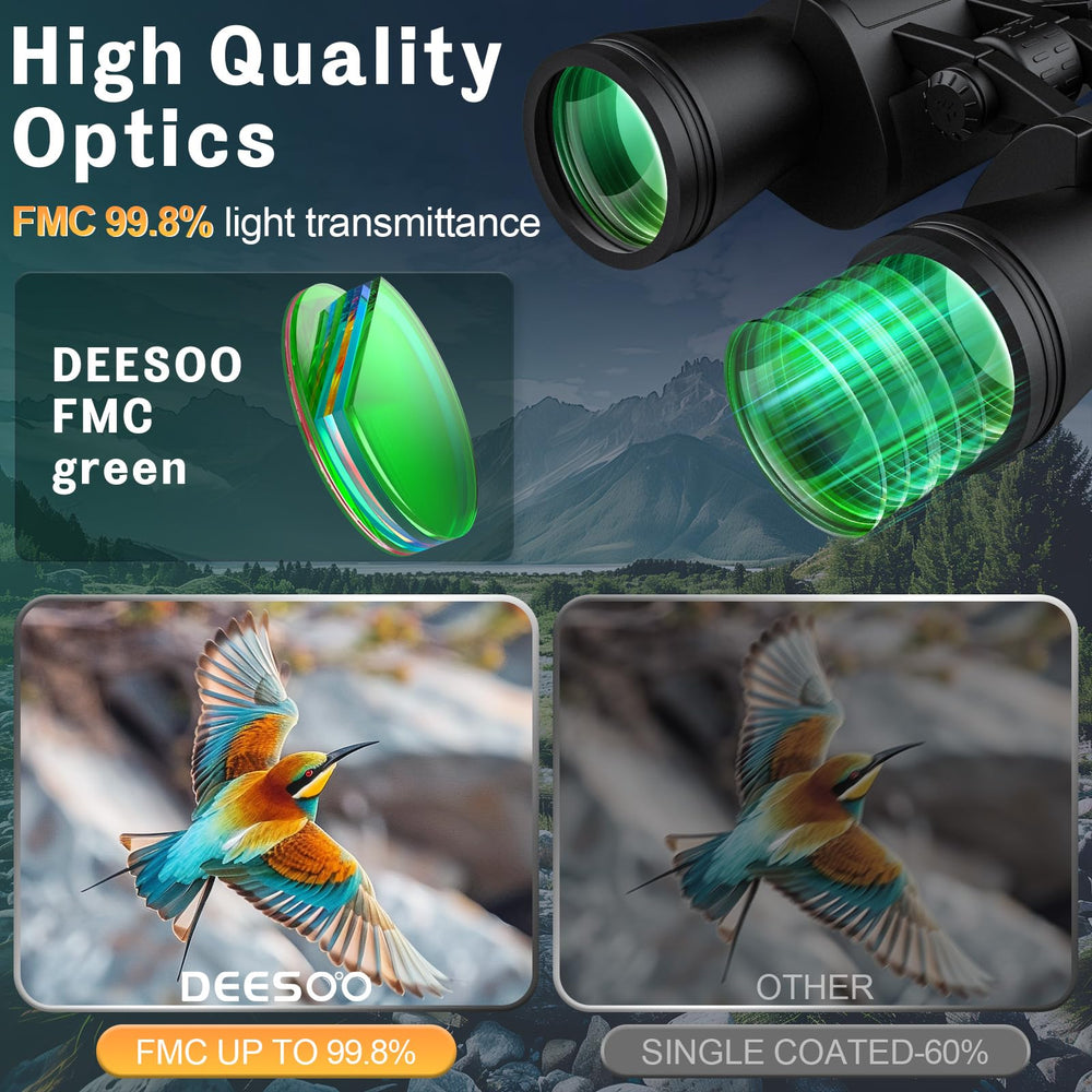 Deesoo prismáticos usados para observación de aves con detalle lejano
