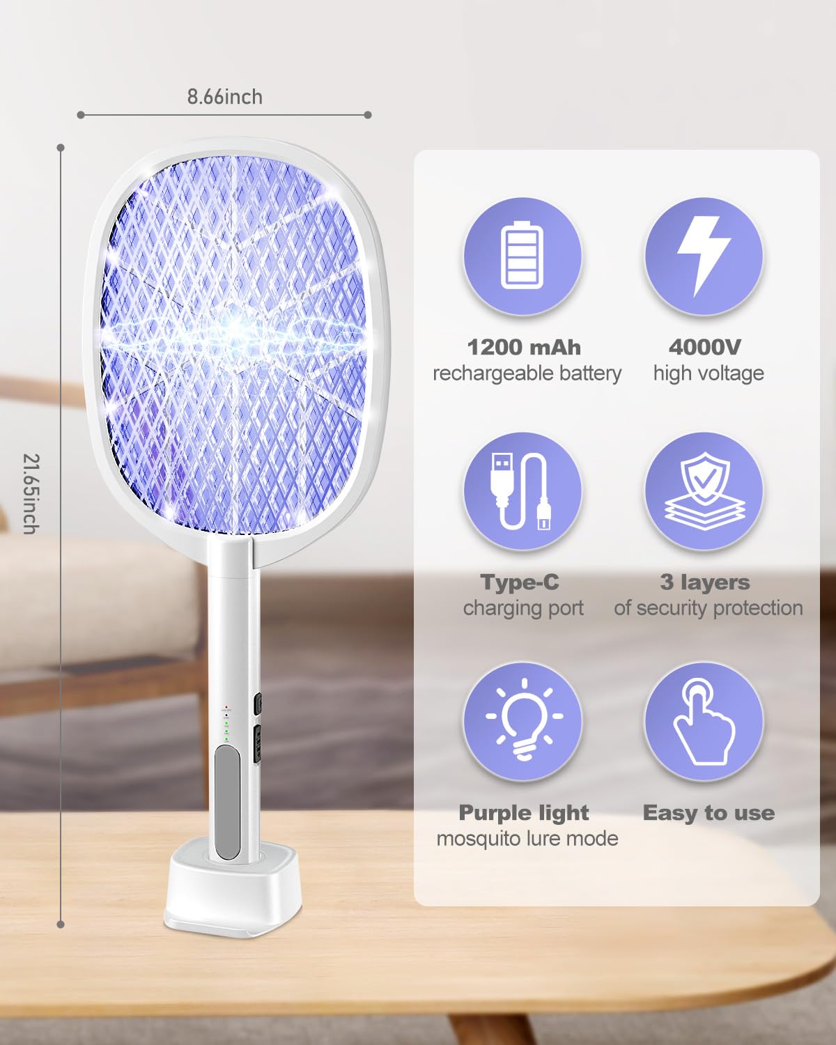 DEEZEE detalle de las lámparas UV que atraen insectos para reducir plagas sin químicos
