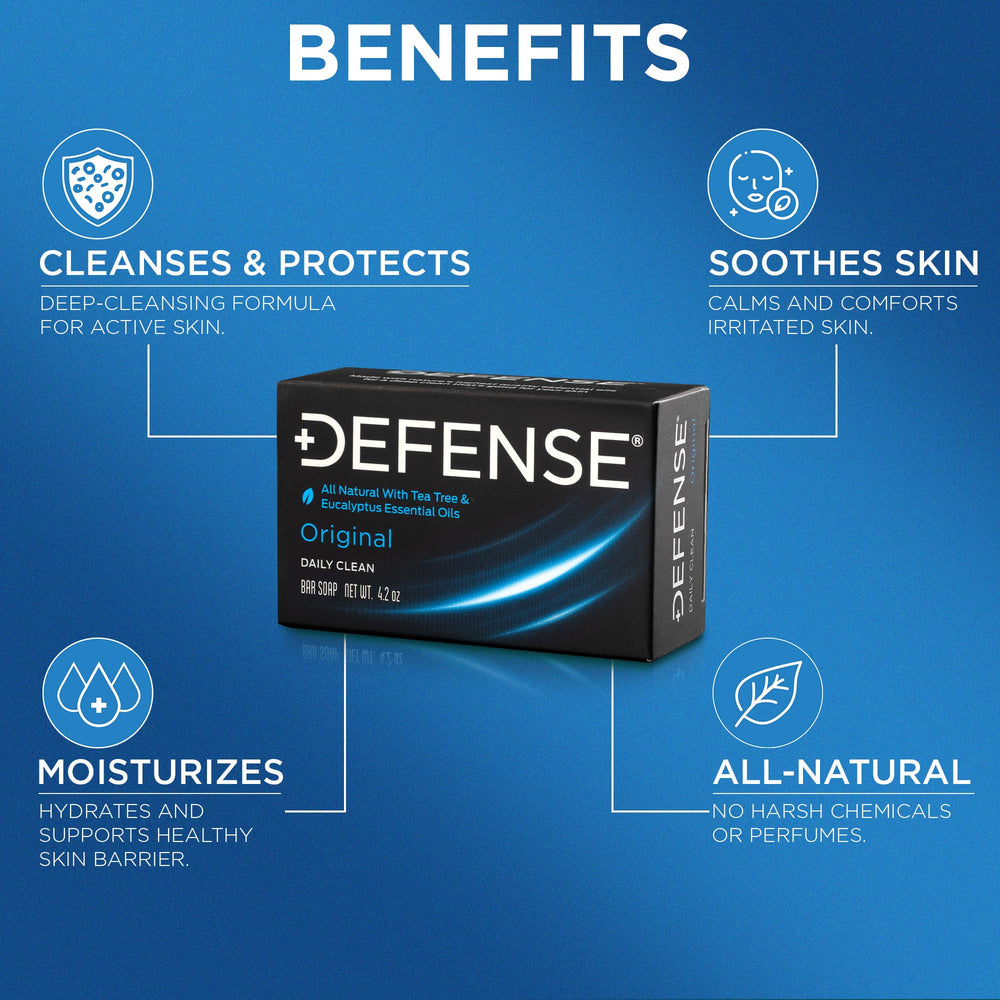Defense Soap uso en ducha mostrando espuma rápida y enjuague eficaz