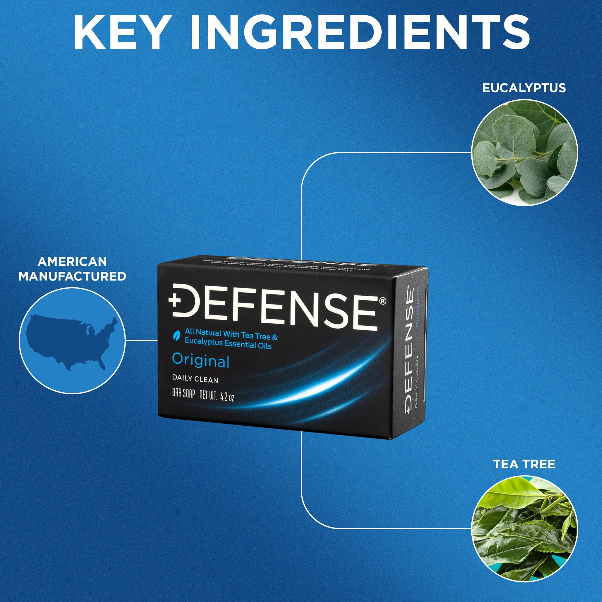 Defense Soap textura de superficie triple milled que garantiza larga duración