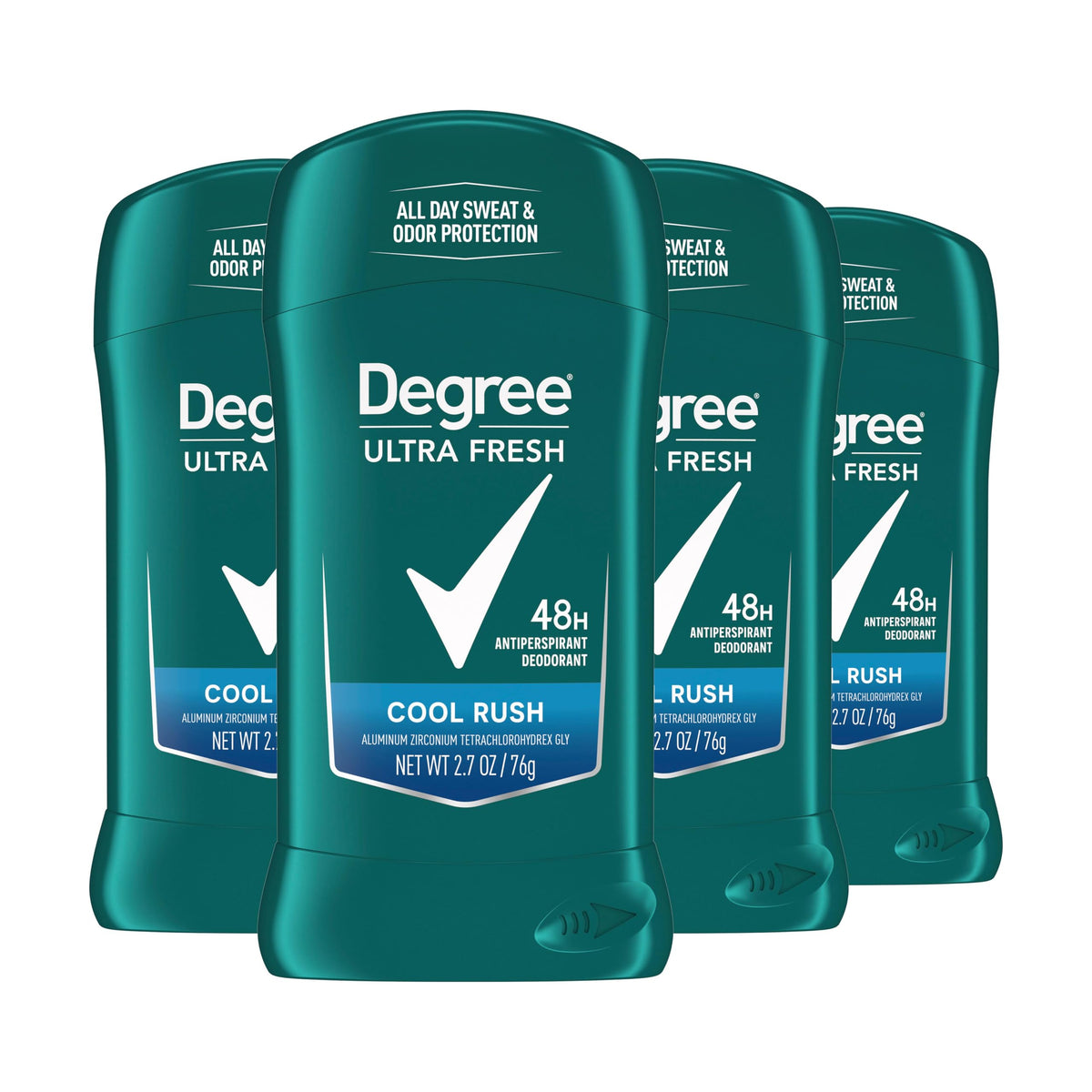 Degree pack frontal mostrando los cuatro sticks y beneficio de protección prolongada