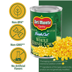 Del Monte lata junto a utensilios para comparar tamaño porciones