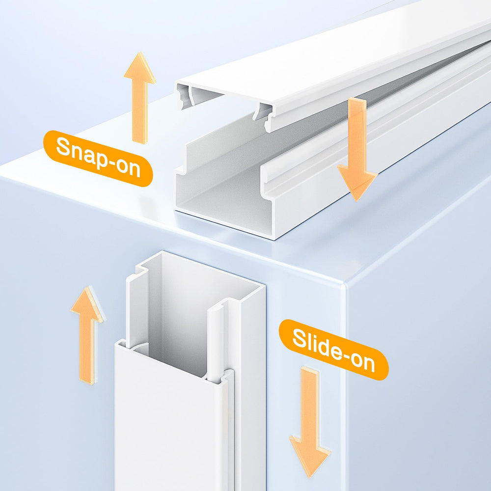 Delamu imagen del interior con cables, capacidad para 2–4 cables sin apelotonar