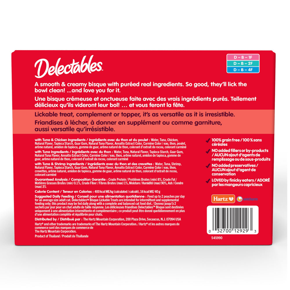 Etiqueta Delectables con información nutricional clara y confiable
