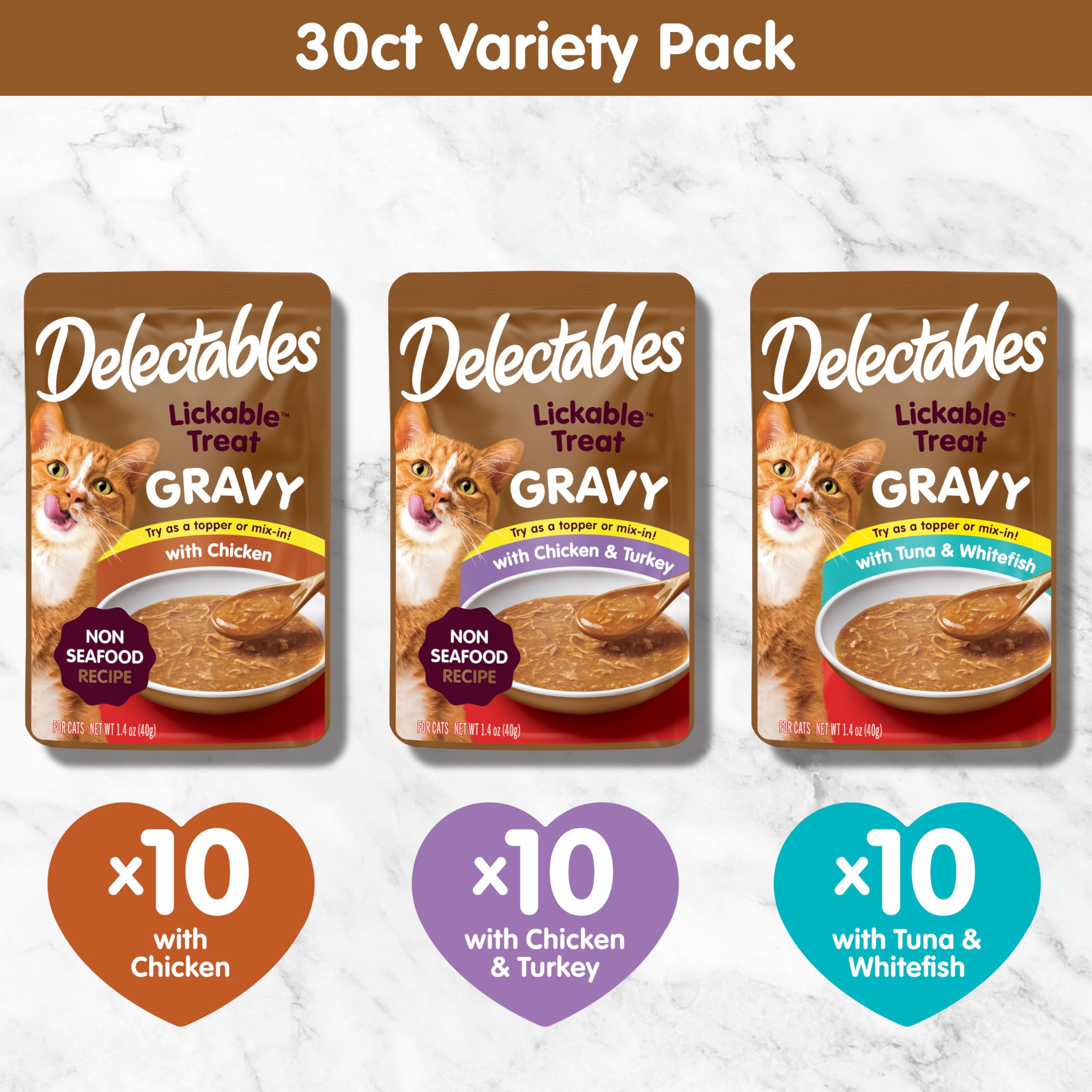 Etiqueta Delectables con lista de ingredientes premium claros y visibles