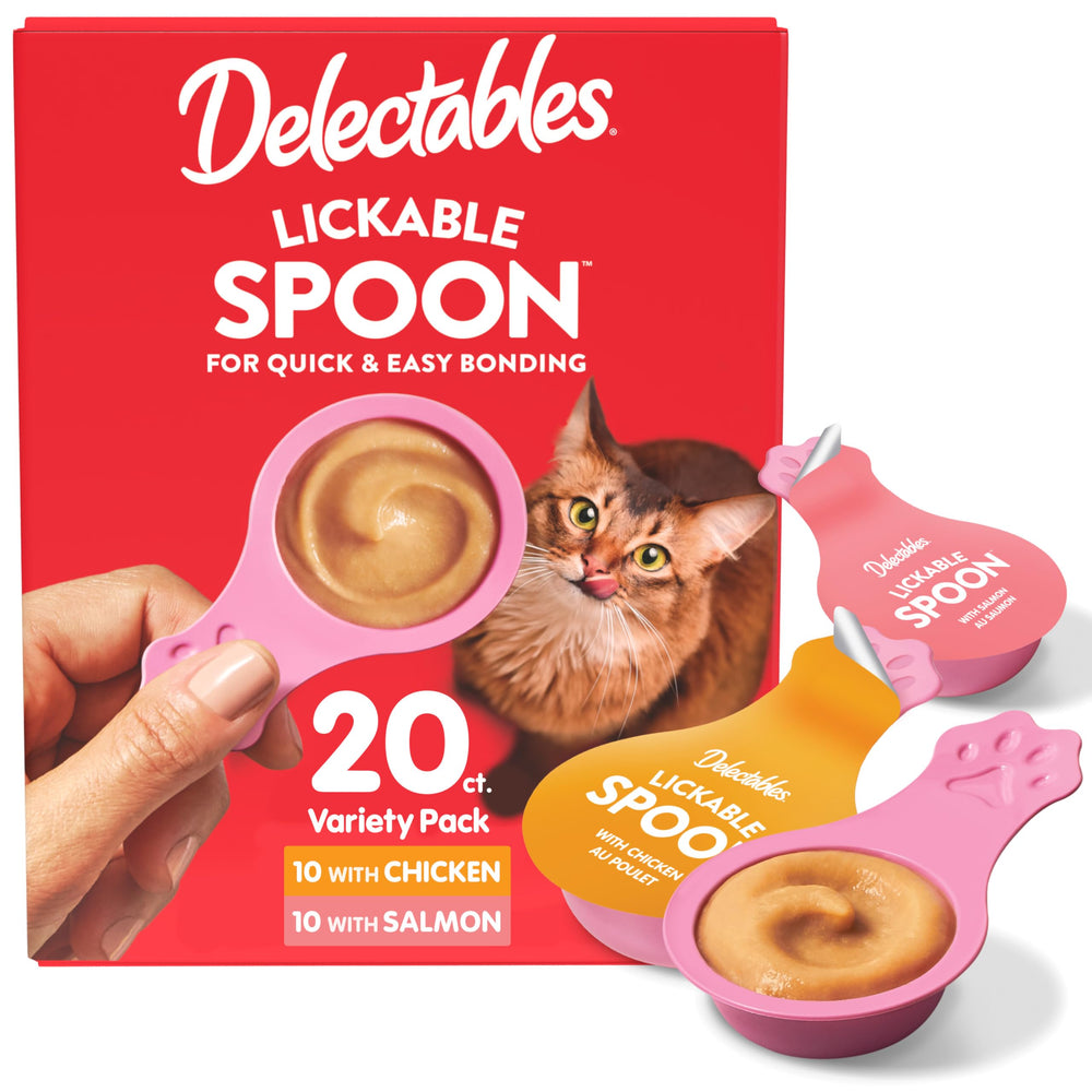 Delectables empaque frontal mostrando variedad y beneficio práctico