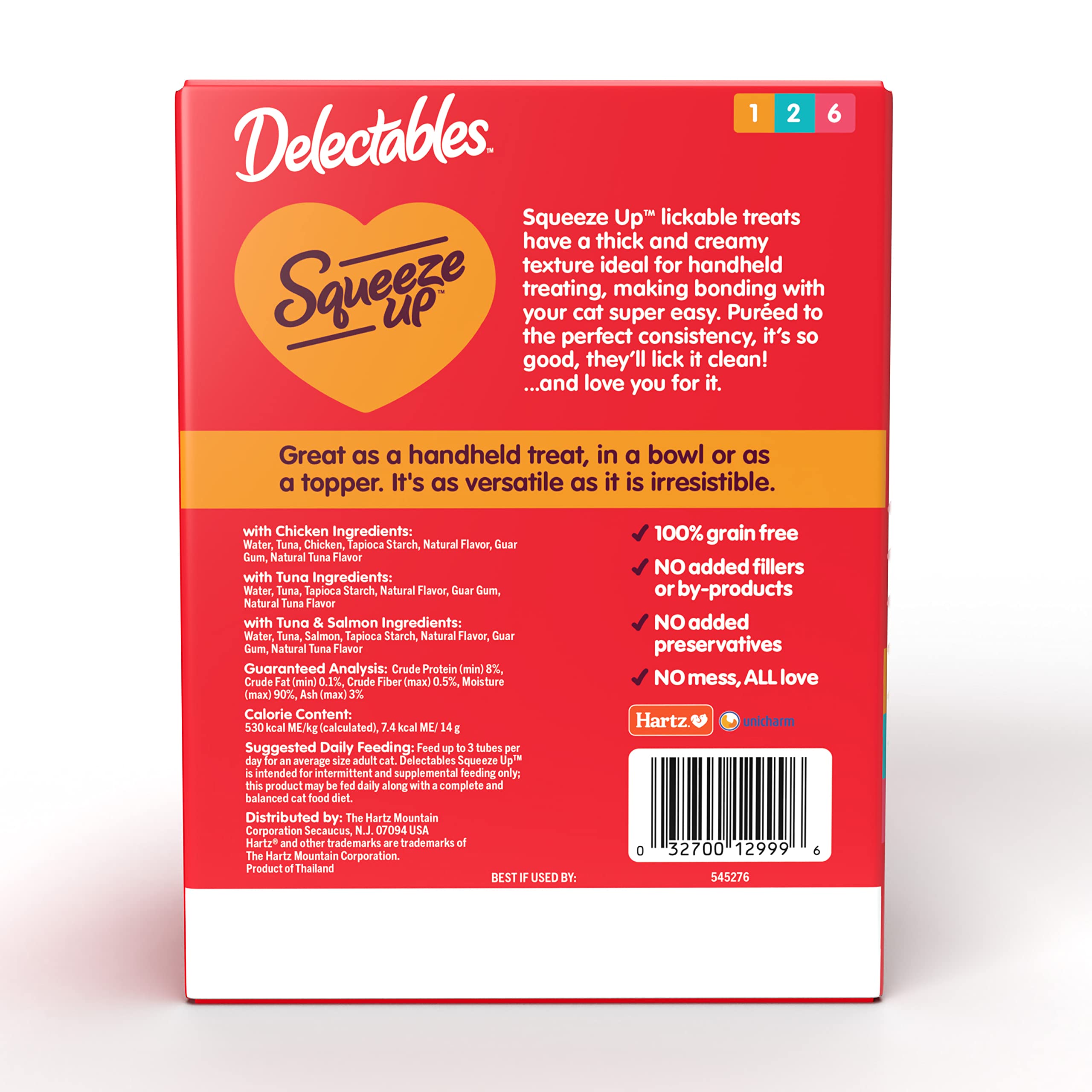Delectables tubo abierto con puré cremoso listo para lamer