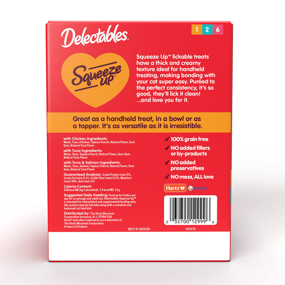 Delectables tubo abierto con puré cremoso listo para lamer