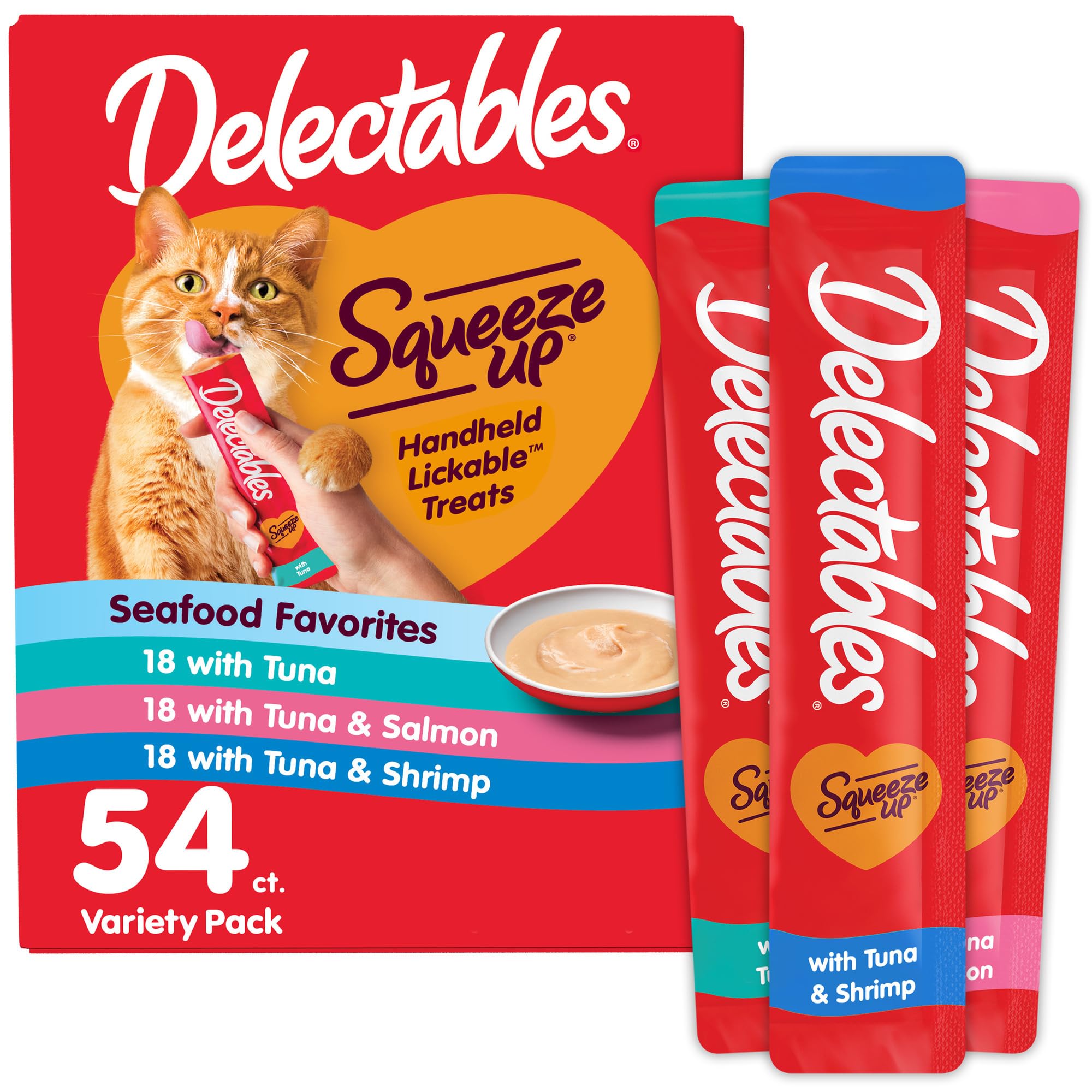 Delectables tubo frontal mostrando la marca y diseño atractivo para dar premios