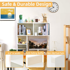 deli desk hutch in use on a home office desk holding books and monitor saving space