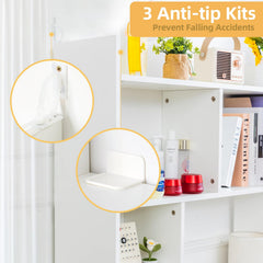 deli shelf next to laptop showing scale and compact footprint for small desks