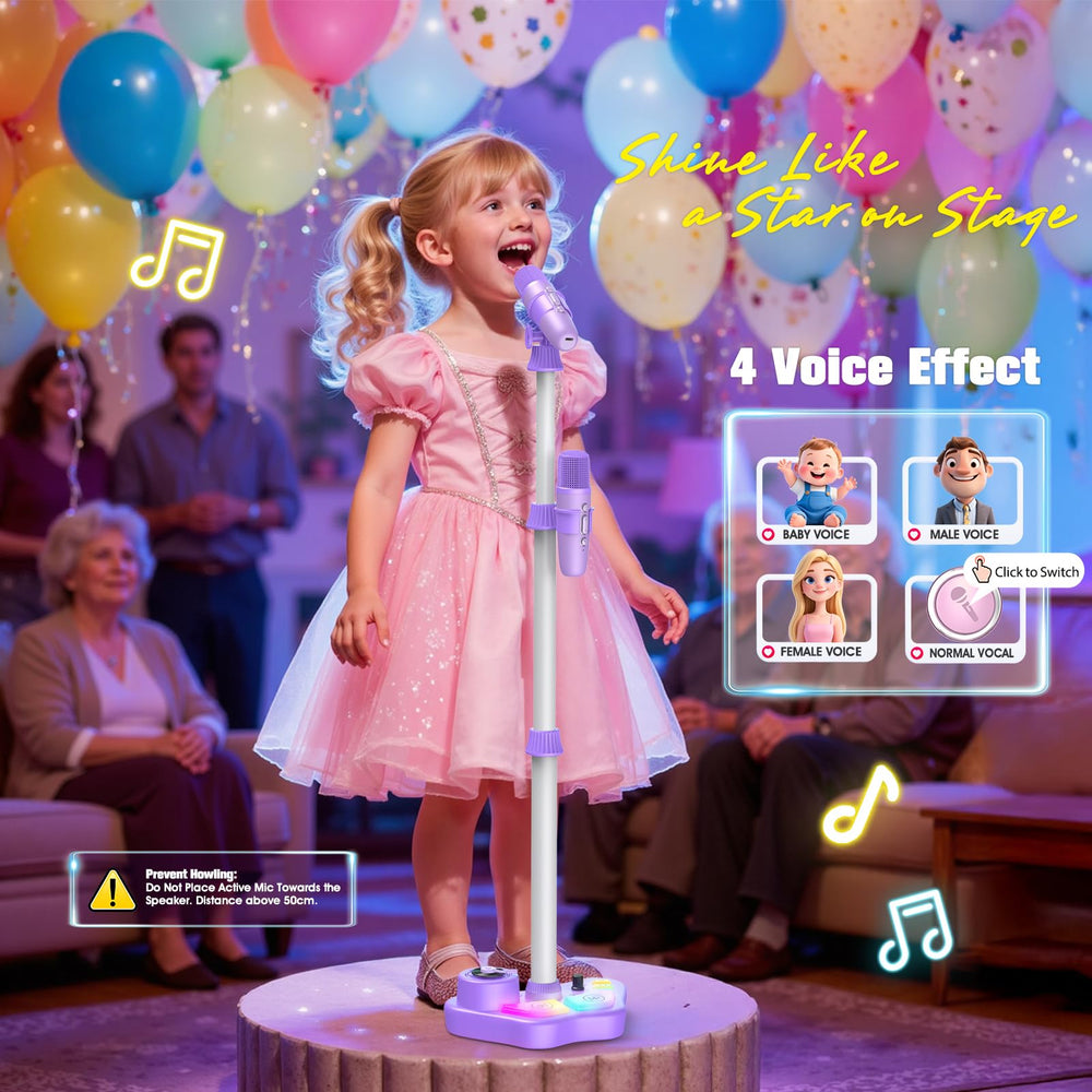 Delighkidz luces LED activas creando ambiente de escenario divertido