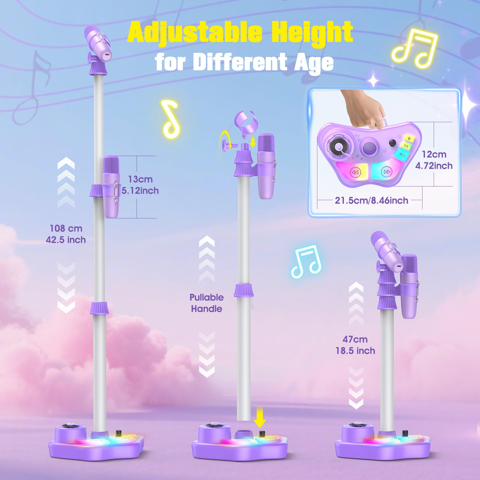 Delighkidz vista lateral de la base estable que evita vuelcos durante juegos