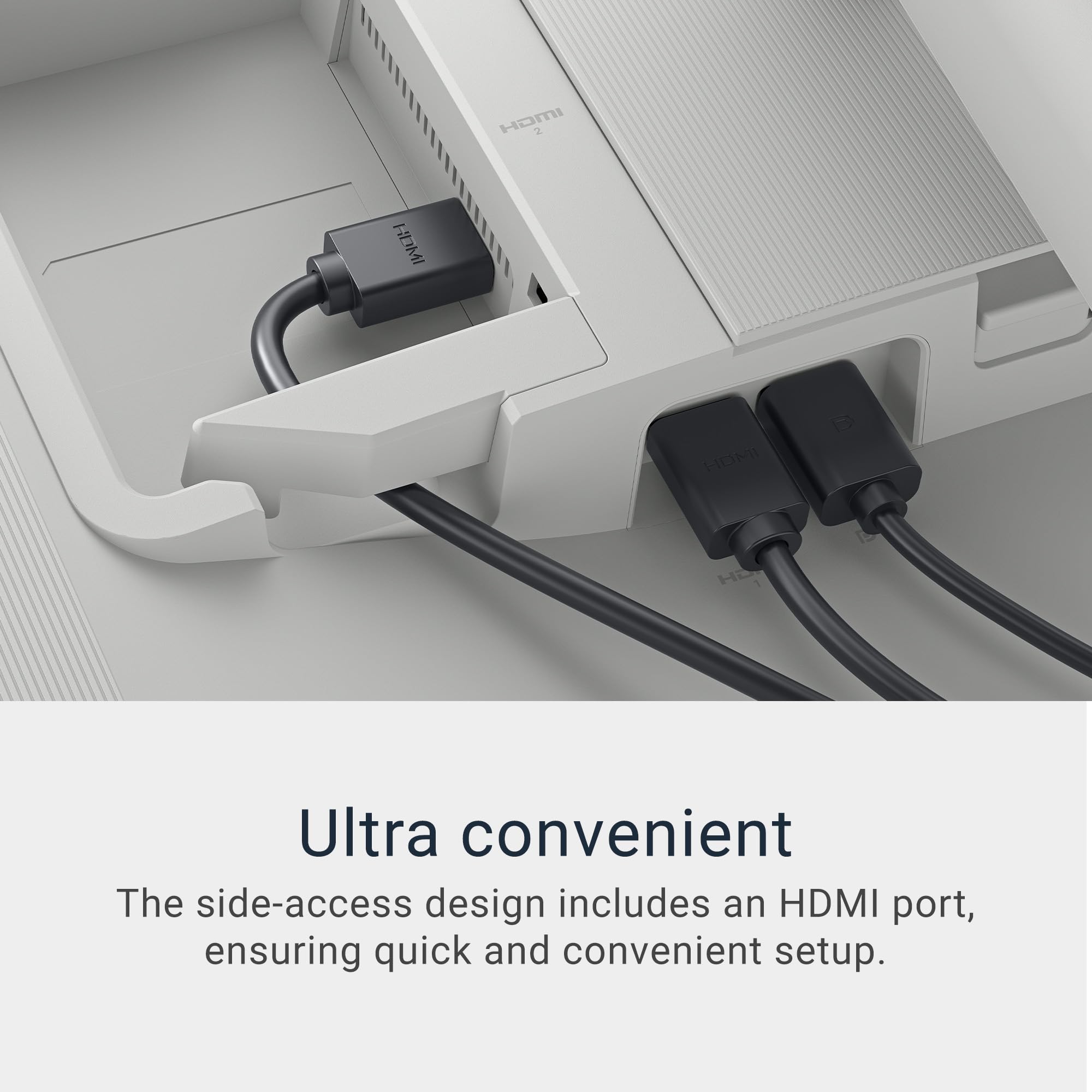 Dell S3225QS junto a teclado para comparar tamaño y proporción real